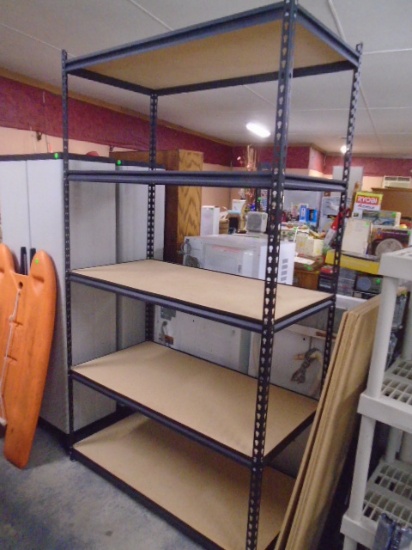Heavy Duty Steel Shelving Unit w/ Wood Shelves