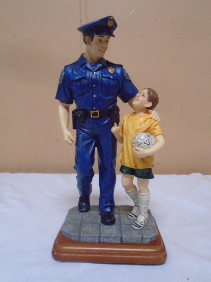 Vanmark Blue Hats of Bravery "Winning Stroll" Policeman Figurine