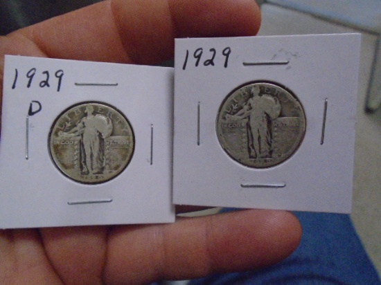 1929 D-Mint and 1929 Standing Liberty Quarters