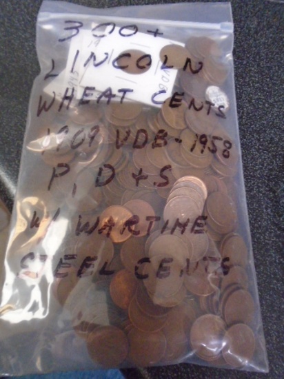 300+ Lincoln Wheat Cents