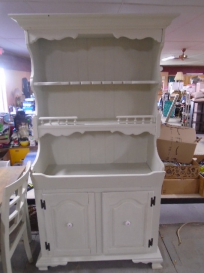 Painted Solid Wood Open Front Hutch