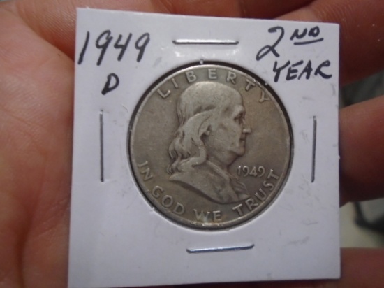 1949 D Mint Franklin Half Dollar