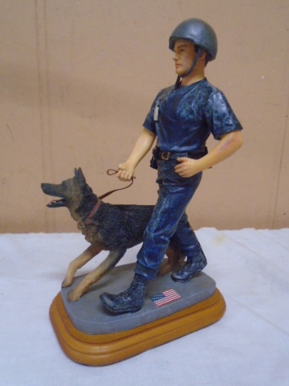 Vanmark Blue Hats of Bravery "Commemorative WTC 9/11/01" Policeman Figurine