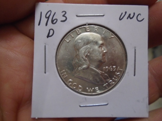 1963 D Mint Franklin Half Dollar