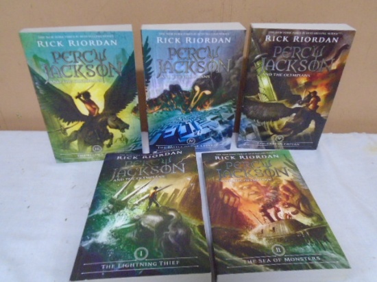 5 Volume Set of Disney Rick Riordan Percy Jackson Books