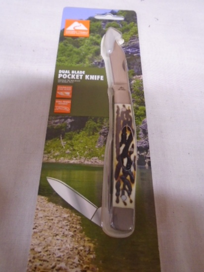Ozark Trail 2 Blade Bone Handle Pocket Knife