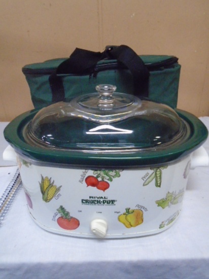 Large Rival Oval Crock Pot w/Lift Out Liner