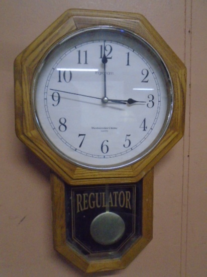 Ingraham Regulator Quartz Wall Clock