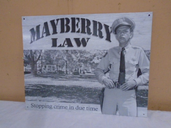 Mayberry Law Metal Sign