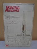 Starwars X-Wing Fighter T-70 Technical Specifications Metal Sign