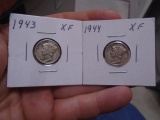 1943 and 1944 Mercury Dimes