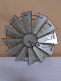 Galvinized Metal Windmill Clock