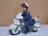 Motorcycle Patrolman Cookie Jar