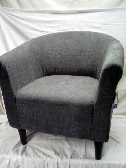 Fox Hill Trading Made in USA Grey Fabric Accent Chair