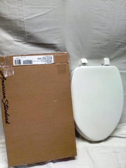American Standard 18" Elongated White Toilet Seat