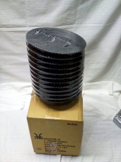 Qty. 12 Black Composite Baskets 7" Diameter