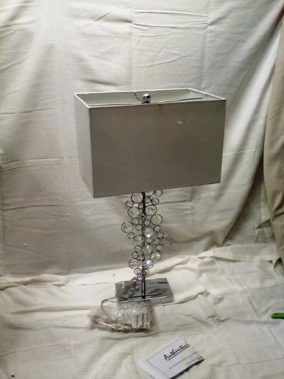 25" Tall Table Lamp With Rectangle Shade