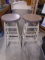 2 Macthing Solid Wood Stools