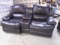 Black Leather Dual Power Reclining Locveseat w/ Center Console