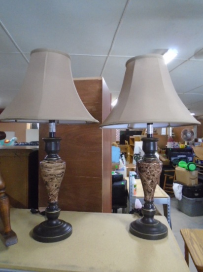 Beautiful Matching Pair of Table Lamps