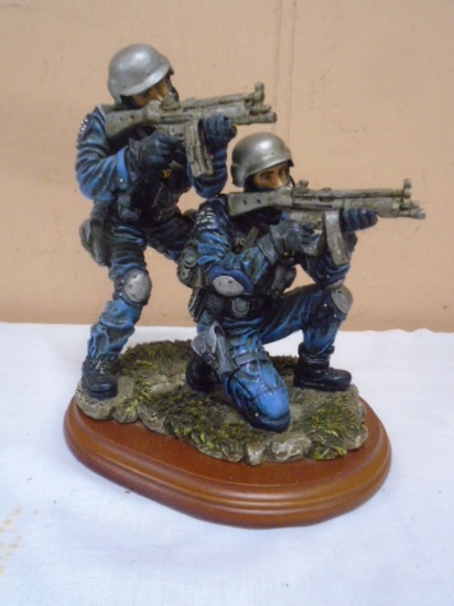 Vanmark Blue Hats of Bravery "Swat Squad" Policeman Figurine