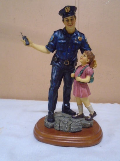 Vanmark Blue Hats of Bravery "A Helping Hand" Policeman Figurine
