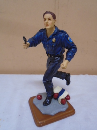 Vanmark Blue Hats of Bravery "Protecting The Neighborhood" Policeman Figurine