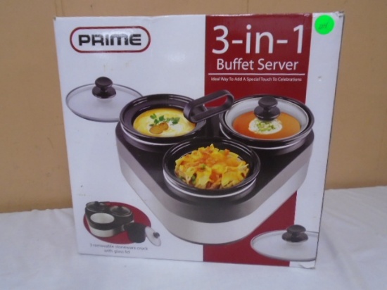 Prime 3-in-1 Buffet Server w/Lift Out Liners