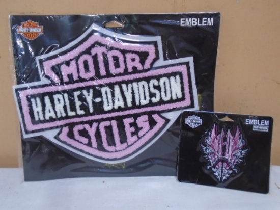 2 Brand New Sew-On Harley Davidson Patches