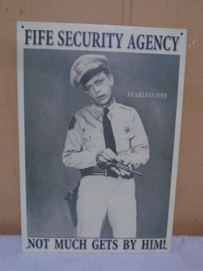 Fire Security Agency Metal Sign