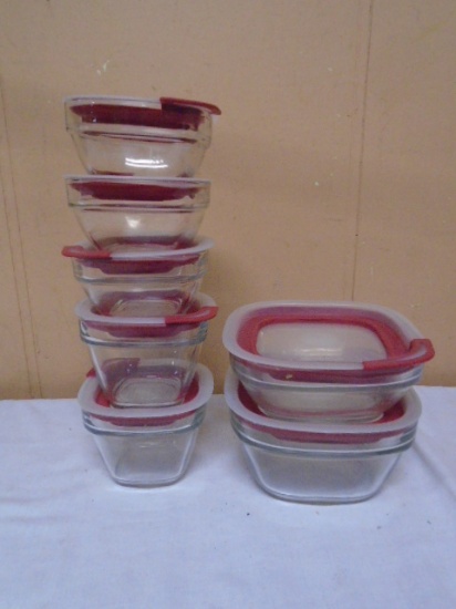 7pc Rubbermaid Glass Food Storage Containers w/ Lids