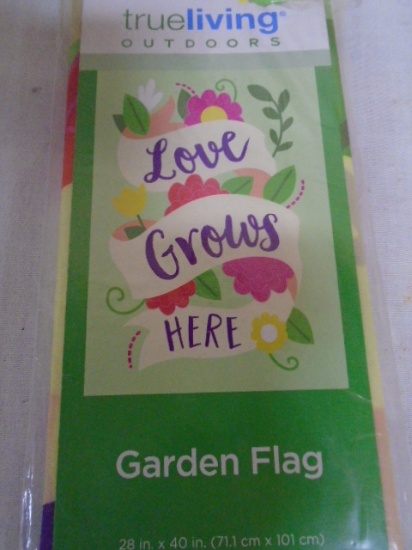True Living "Love Grows Here" Garden Flag
