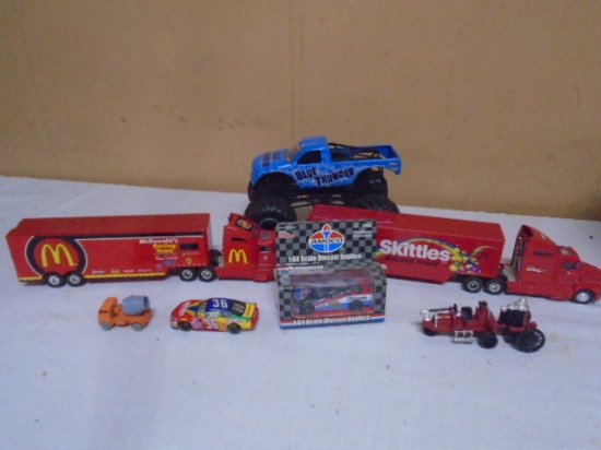 Group of Assorted Die Cast Trucks and Cars