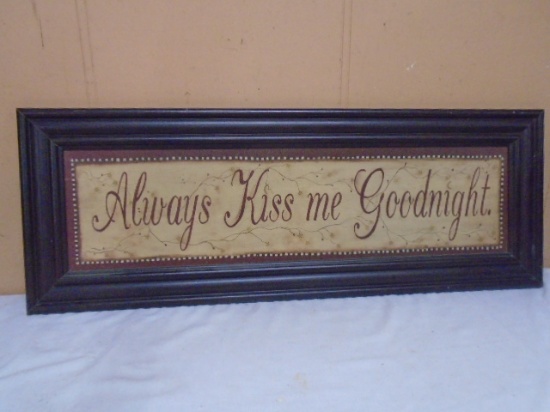 "Always Kiss Me Goodnight" Framed Wall Art