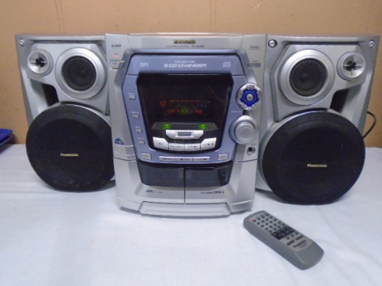 Panasonic SA-AK500 Stereo w/ 5 Disc CD Player & Remote