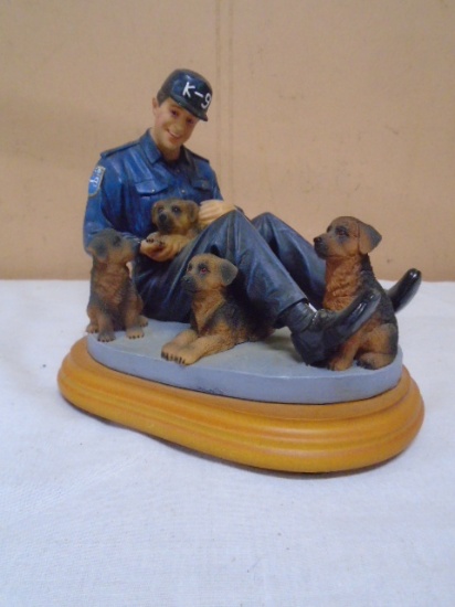Vanmark Blue Hats of Bravery "K-9 Cadet" Policeman Figurine
