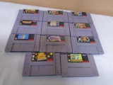 Group of 11 Super Nintendo Game Cartridges
