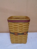 1995 Longaberger Father's Day Mini Waste Basket w/ Protector