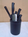 Set of Farberware Kitchen Cutlery w/ Utinsil Crock