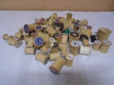 Large Groupof Vintage Wooden Thread Spools