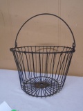 Vintage Wire Egg Basket