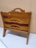 Antique Wooden Magazine Rack