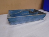 Vintage Wooden Tote w/ Center Handle