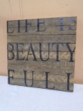Life is Beautiful Wooden Wall Art