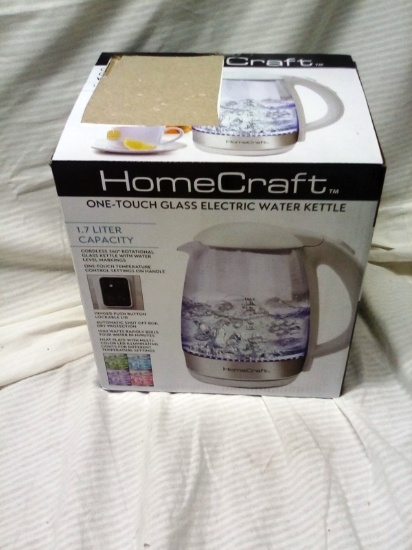 HomeCraft One Touch 1.7 Liter Electric Water Kettle