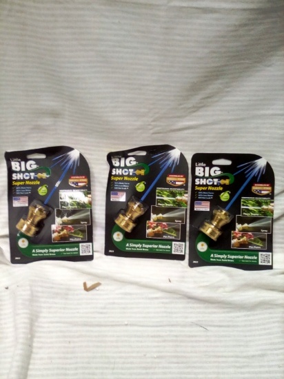 Qty. 3 Little Big Shot Super Hose Nozzles New In Packages