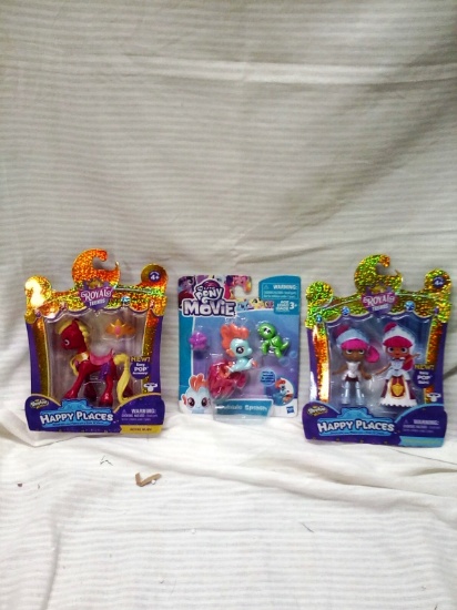 Qty. 3 Apcks of My Little Pony and Happy Places Toys