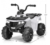 6V Battery Powered Kids Electric Ride on ATV White