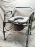 Adjustable Leg Height Bedside Commode