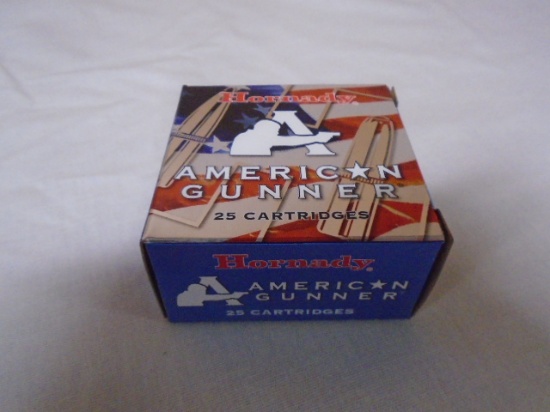 25 Round Box of Hornady American Gunner 9 MM + P Cartridges